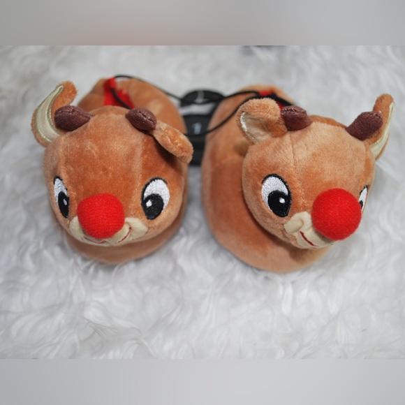 Rudolph the Red Nosed Reindeer slippers - Picture 2 of 4